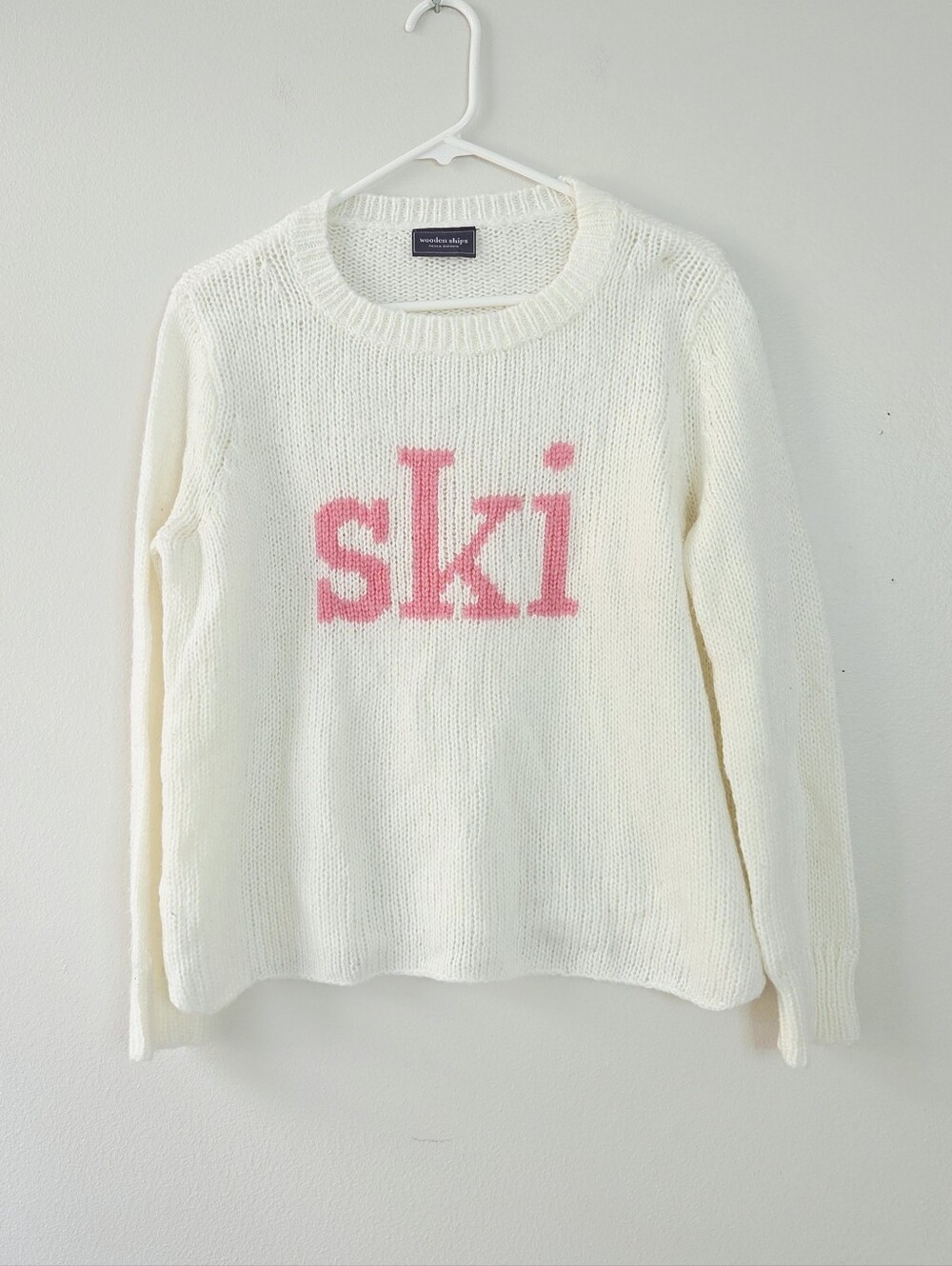 Wooden Ships Ski Spelout Sweater Wool Mohair Blend XS Ivory
